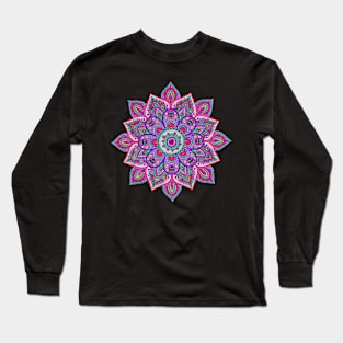 Pink Floral Mandala Long Sleeve T-Shirt